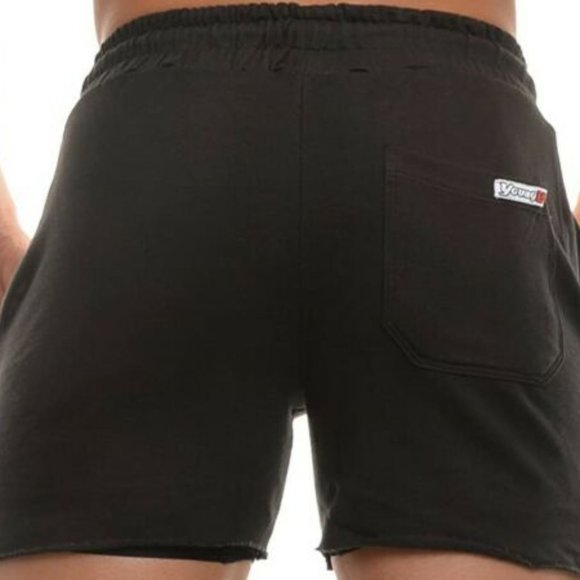 Men's Bodybuilding French Terry Cut-Off Shorts - Picture 2 of 8